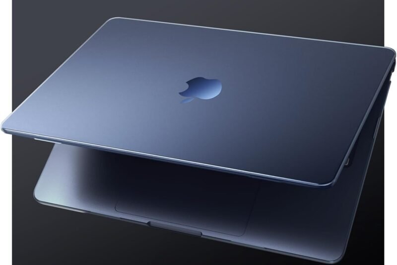 EooCoo kompatibel mit MacBook Air M4 13 Zoll Hülle M3 M2 Case 2026–2022, passend für MacBook Air 13,6 Zoll Midnight A3240 A3114 A2681, ultradünne matte Hartschalen-Schutzhülle – Midnight