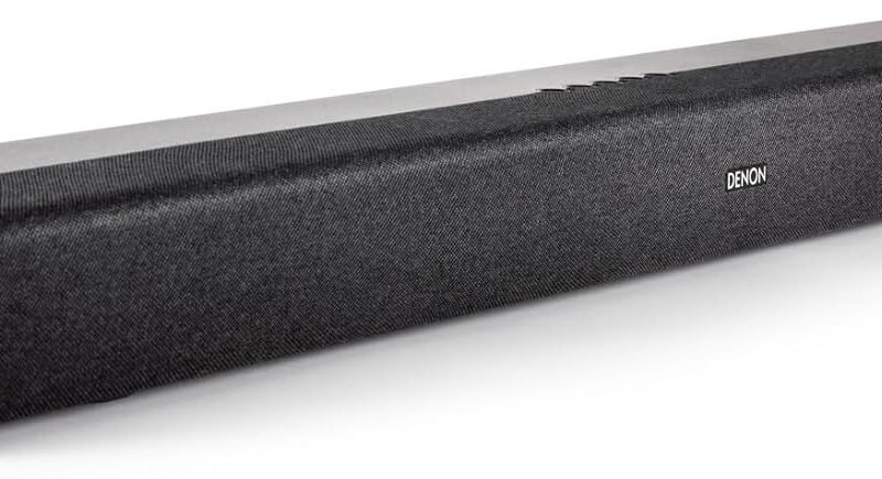 Denon DHT-S218 2.1 Soundbar with Integrated Subwoofer, Dolby Atmos, HDMI eARC, Bluetooth LE Audio, Dialog Enhancer – Black