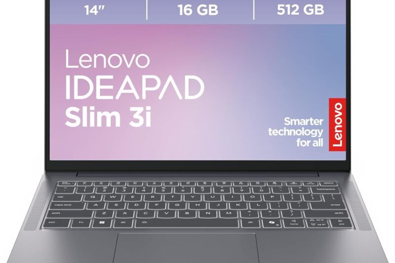 Lenovo IdeaPad Slim 3i Laptop | 14-Zoll WUXGA-Display | Intel Core i5 13420H | 16 GB RAM | 512 GB SSD | Intel UHD Graphics | Win11 | QWERTZ | Luna Grey | 3 Monate Premium Care